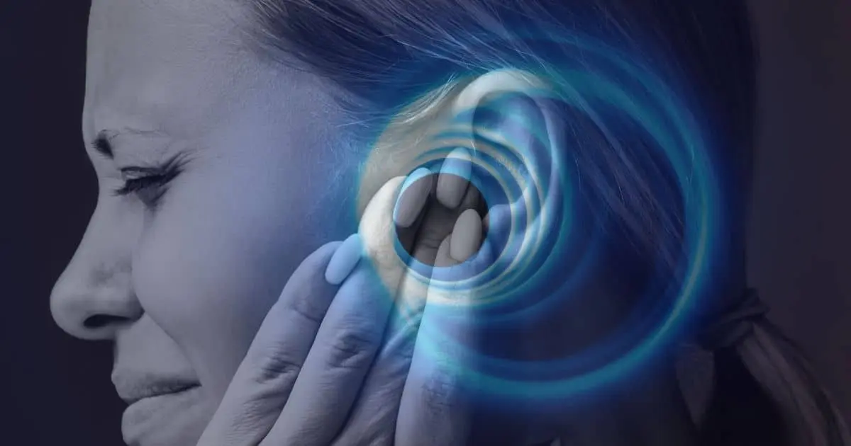 Illustration showing the connection between the trigeminal nerve and tinnitus — TMJ and ear ringing relationship